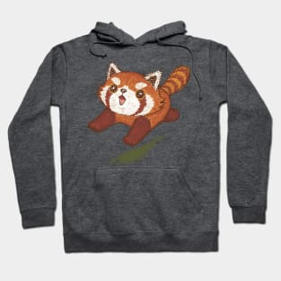 Red panda running Hoodie